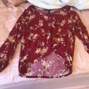 Long sleeve flower blouse